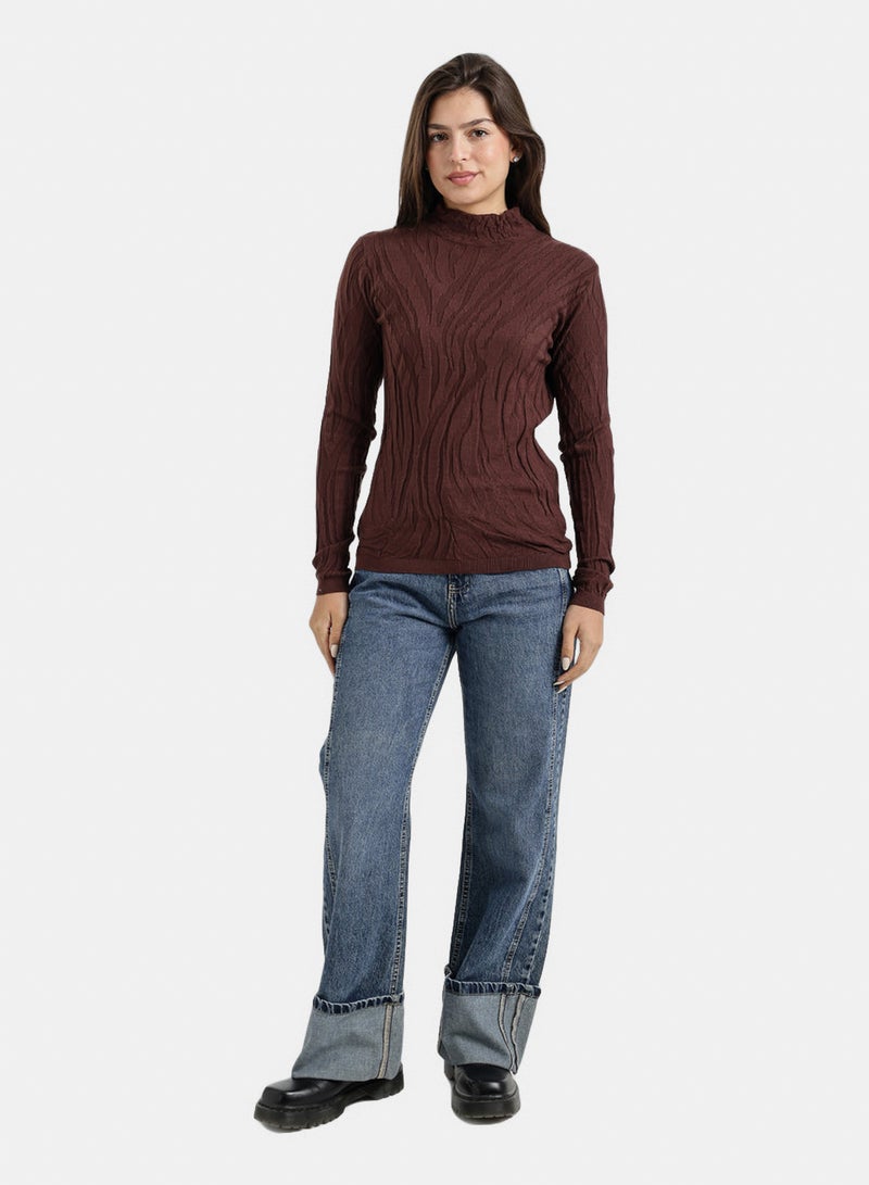 Carina Textured Mock-Neck Pullover - Image 5